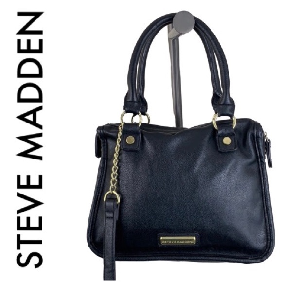 Steve Madden Handbags - STEVE MADDEN BLACK SATCHEL CROSSBODY